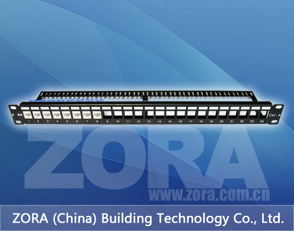 1U Cat.6 24-port RJ modular distribution frame